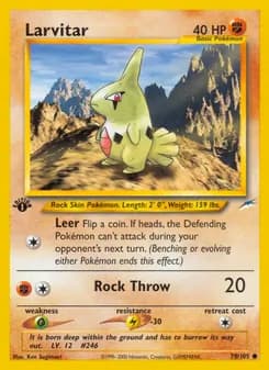 Larvitar card in English