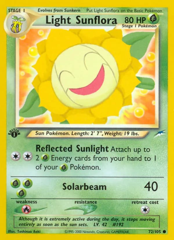 Light Sunflora card in English