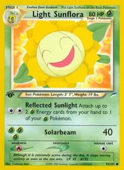 Light Sunflora card in English