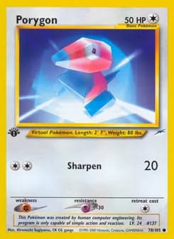 Porygon card in English