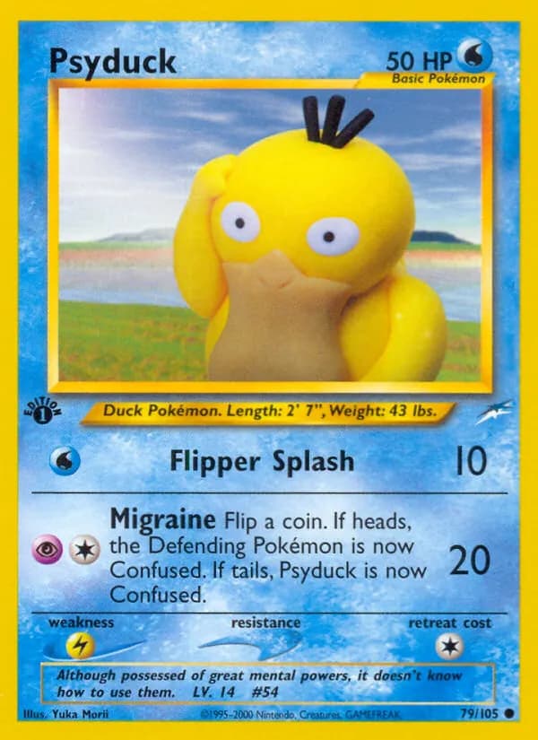 Psyduck card in English