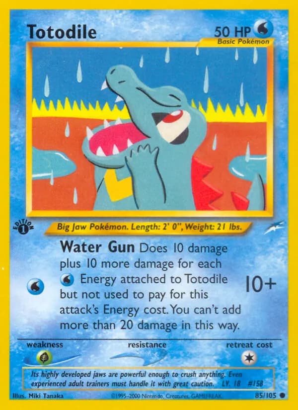 Totodile card in English
