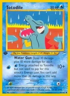 Totodile card in English
