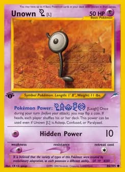 Unown [L] card in English