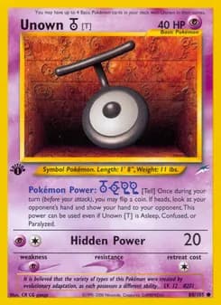 Unown [T] card in English