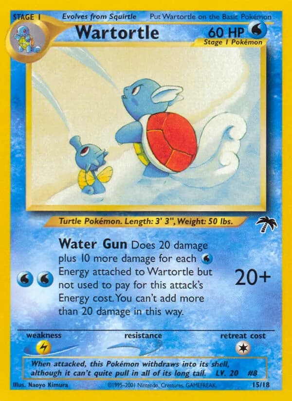 Wartortle card in English