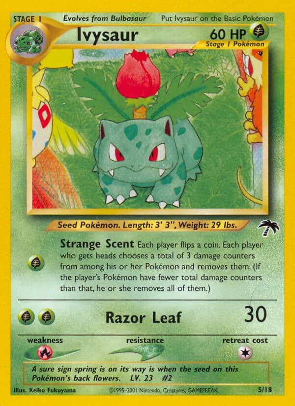 Ivysaur card in English