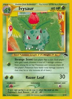 Ivysaur card in English