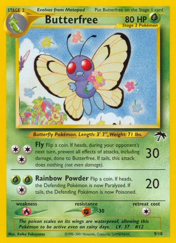 Butterfree card in English