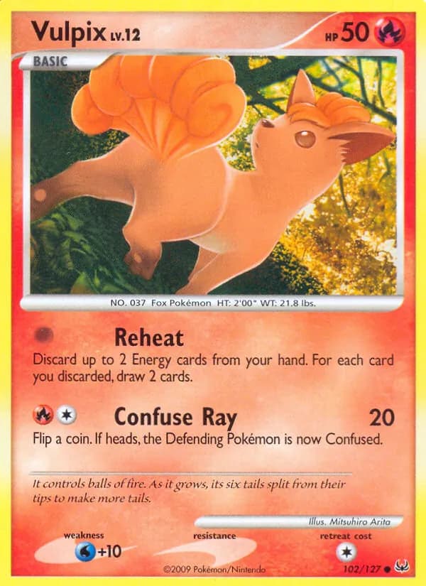 Vulpix card in English