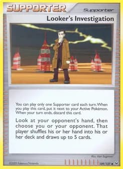 Looker's Investigation card in English