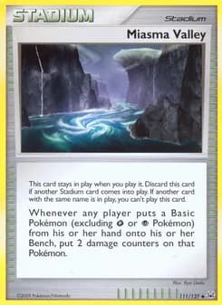Miasma Valley card in English