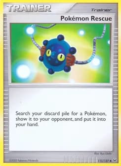 Pokémon Rescue card in English