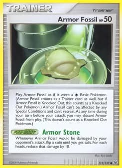 Armor Fossil card in English