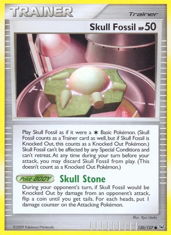 Skull Fossil card in English