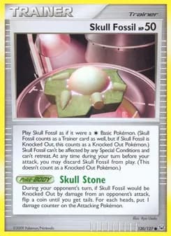 Skull Fossil card in English