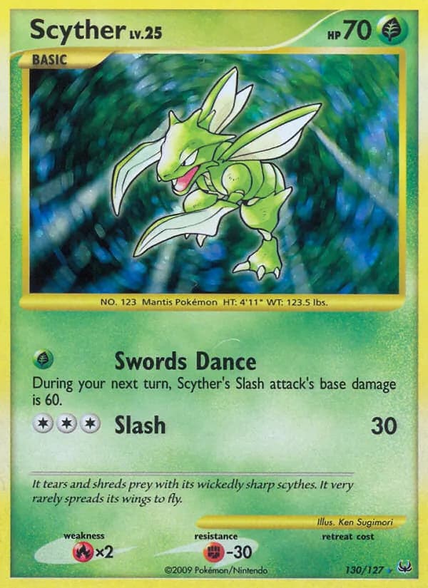 Scyther card in English