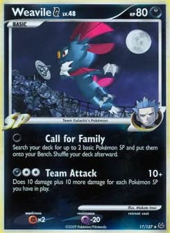 Weavile G card in English