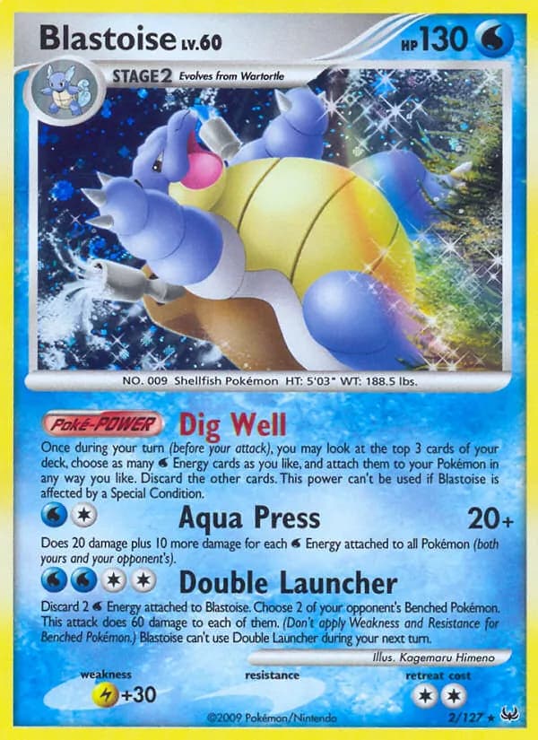 Blastoise card in English