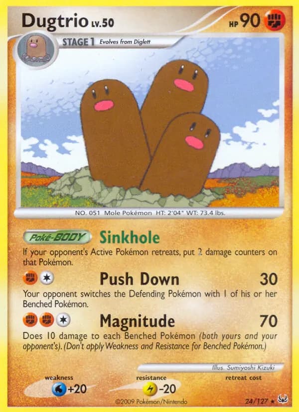 Dugtrio card in English