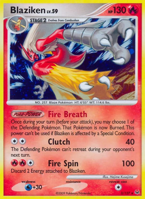 Blaziken card in English