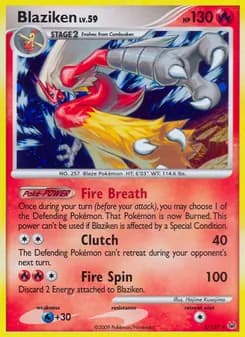 Blaziken card in English