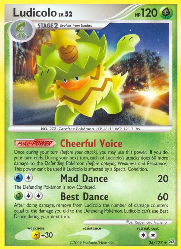 Ludicolo card in English