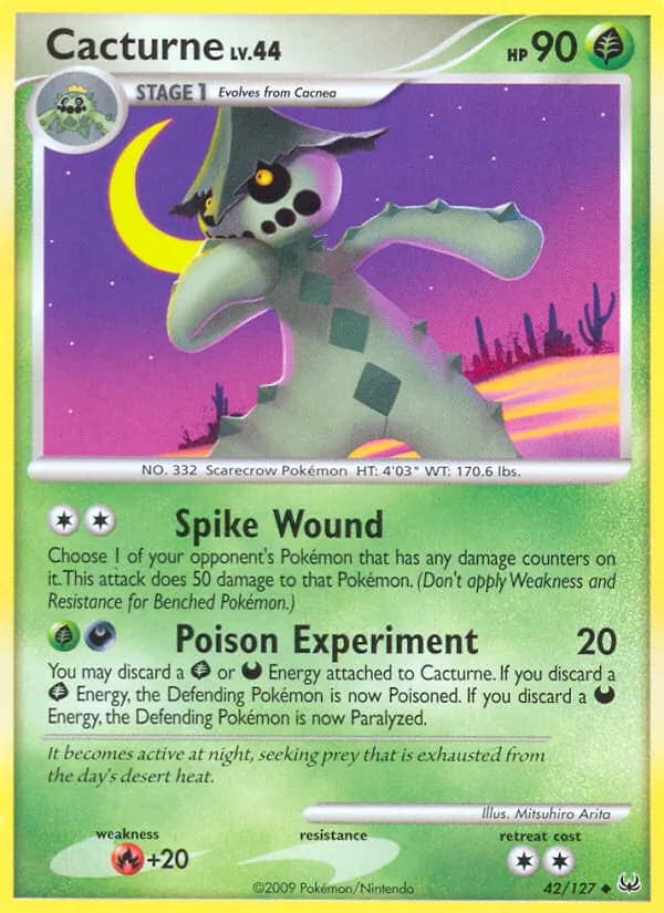 Cacturne card in English