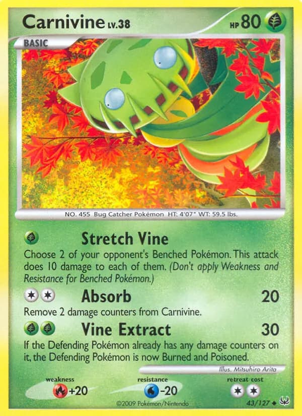 Carnivine card in English