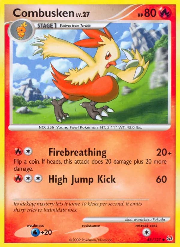 Combusken card in English