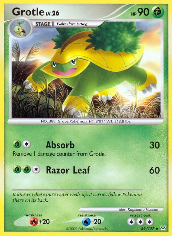 Grotle card in English