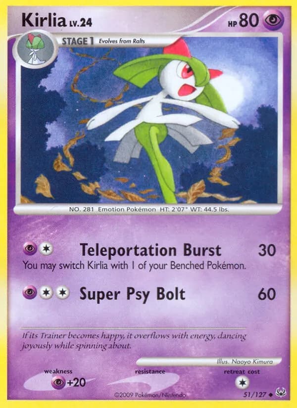 Kirlia card in English