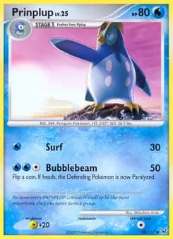 Prinplup card in English