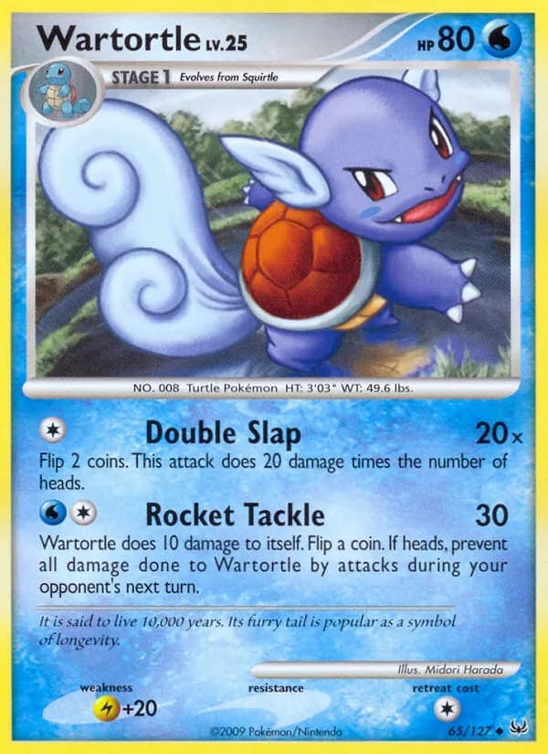 Wartortle card in English