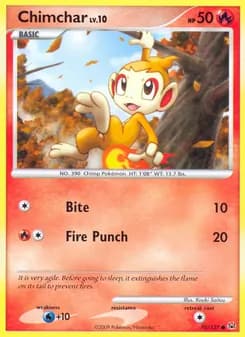 Chimchar card in English