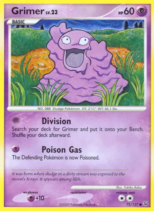 Grimer card in English