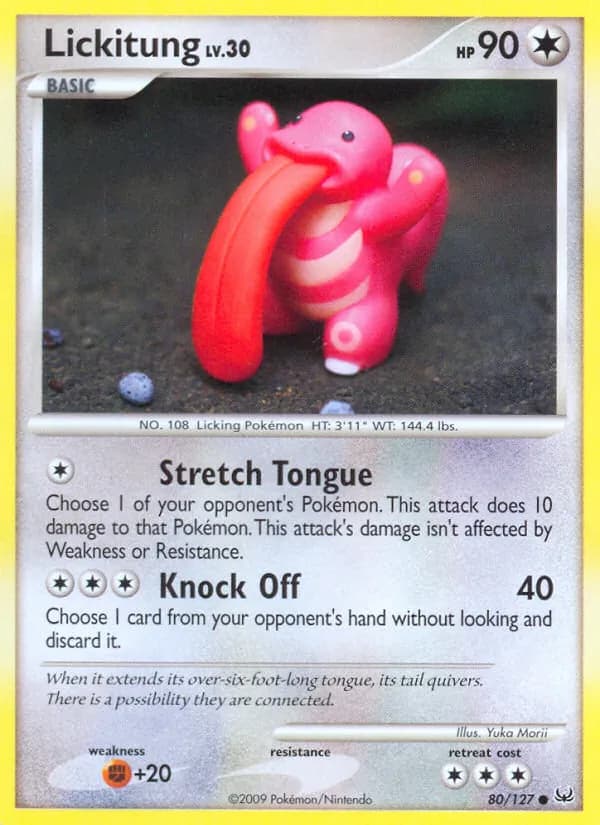 Lickitung card in English