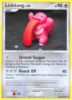 Lickitung card in English