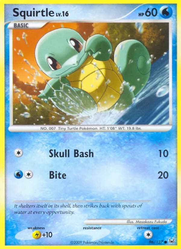 Squirtle card in English