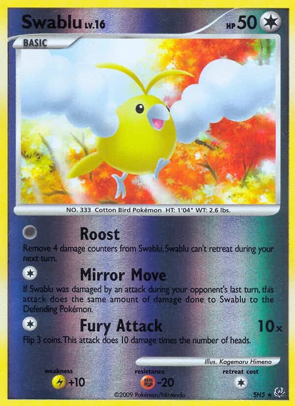 Swablu card in English