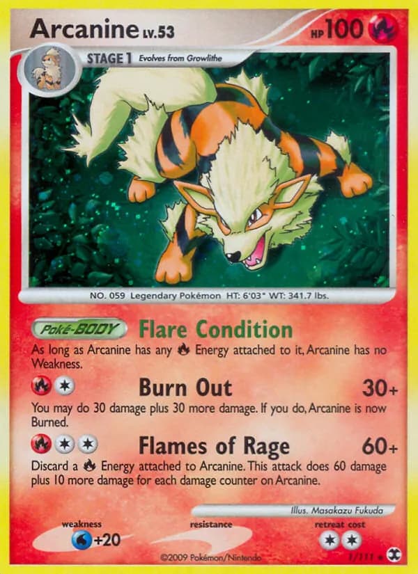 Arcanine card in English