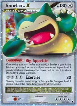 Snorlax card in English
