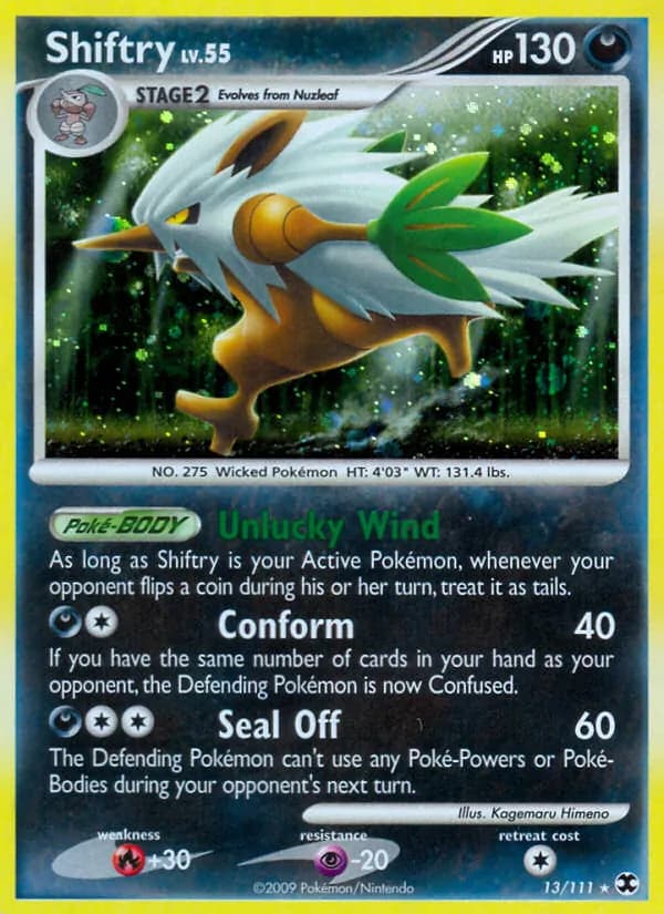Shiftry card in English