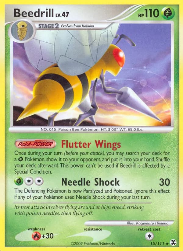 Beedrill card in English