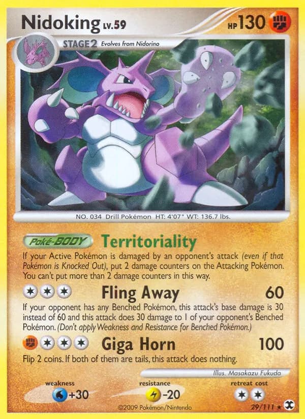 Nidoking card in English