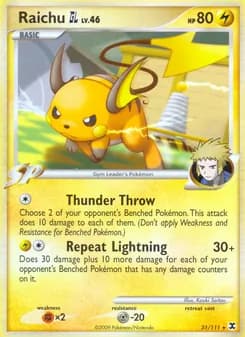 Raichu GL card in English