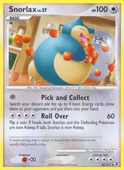 Snorlax card in English