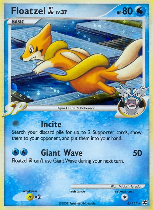 Floatzel GL card in English