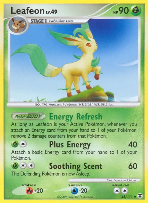 Leafeon card in English