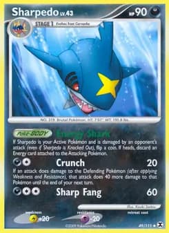 Sharpedo card in English